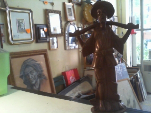 Statuina Legno Veccchio Cinese