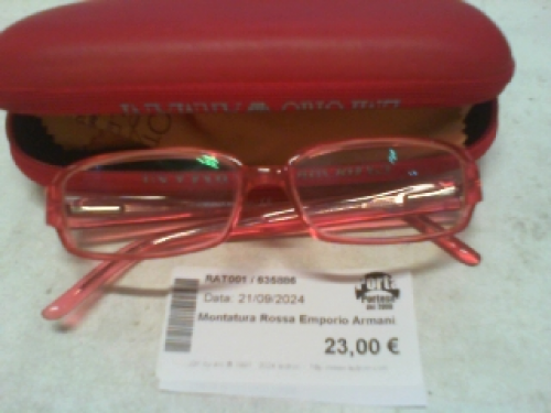 Montatura Rossa Emporio Armani